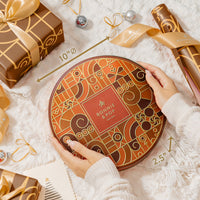 Festive Gift Tin Filled with Truffles, Pretzels & Gourmet Chocolates