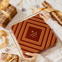 Chocolate and Snack Assortment Gift Basket – Deluxe Gift Box with Gourmet Chocolate & Nut Assortment in Gold Tin