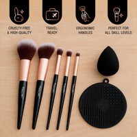 Pursonic Complete Glam 7-Piece Makeup Brush Set