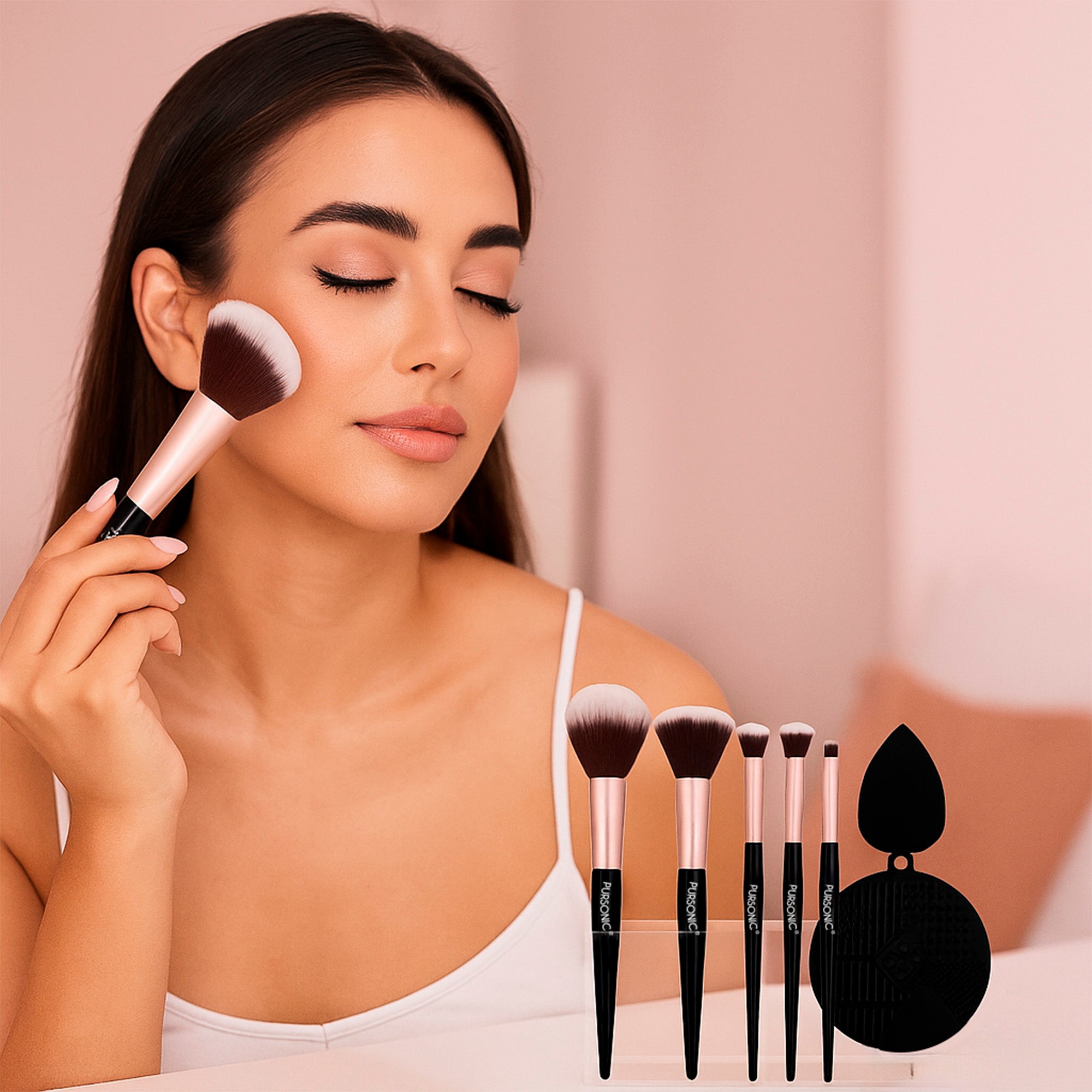 Pursonic Complete Glam 7-Piece Makeup Brush Set