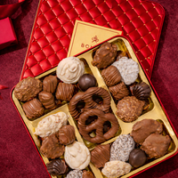 Chocolate Gift – Gourmet Tin with Assorted Chocolates & Caramels in Red Tin