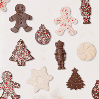 Peppermint Bark Gift Tin with Holiday-Shaped Chocolates