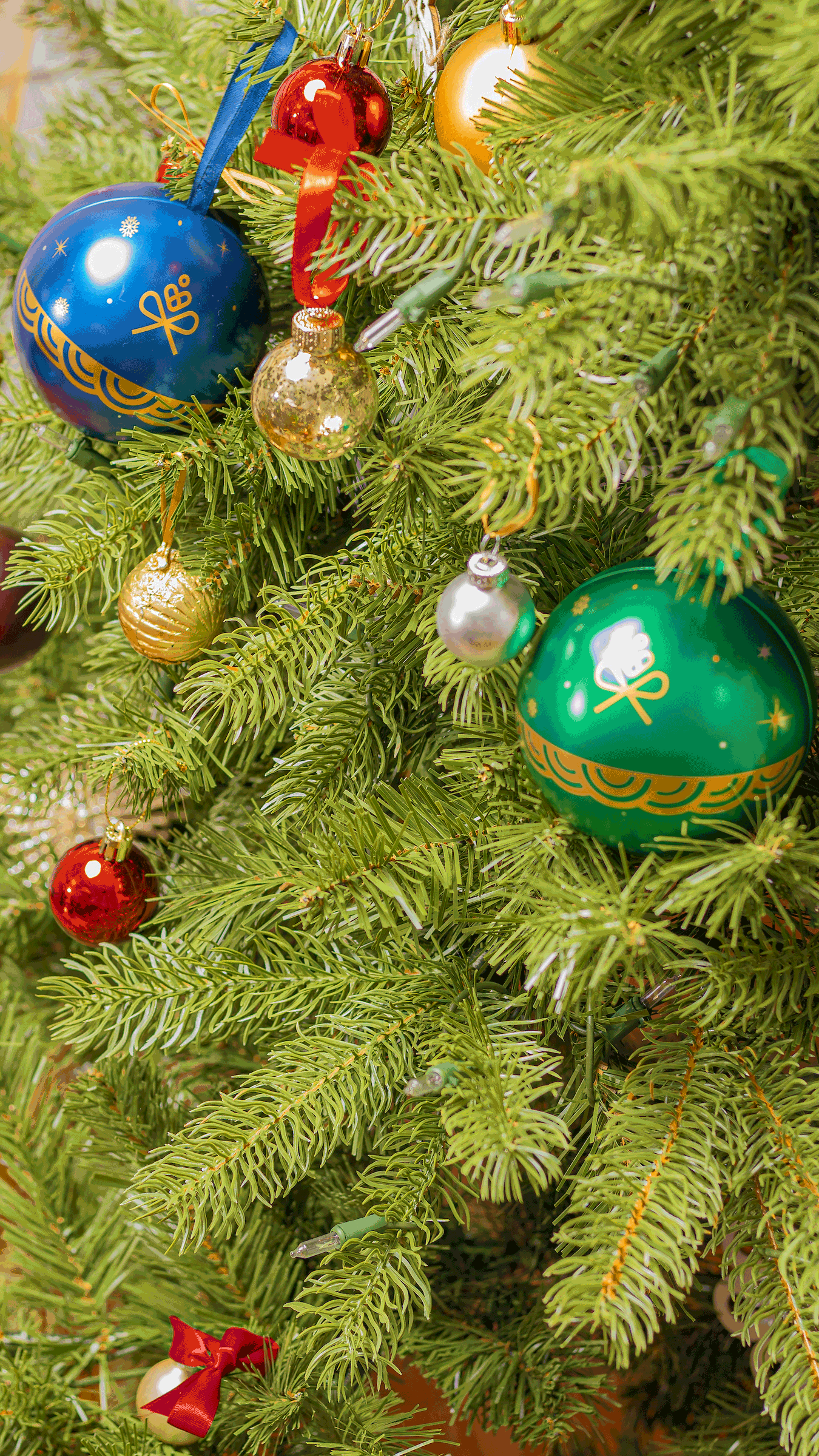 Festive Ornament Tins Filled with Gourmet Chocolate Bon Bons- Set of 3
