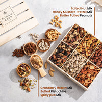 Birthday Nut Gift Crate – Gourmet Gift Box in a Rustic Wooden Box