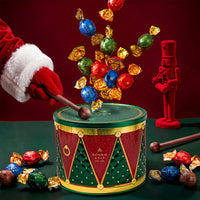 Christmas Chocolate Bon Bons Gift Tin – Hazelnut, Milk & Pistachio