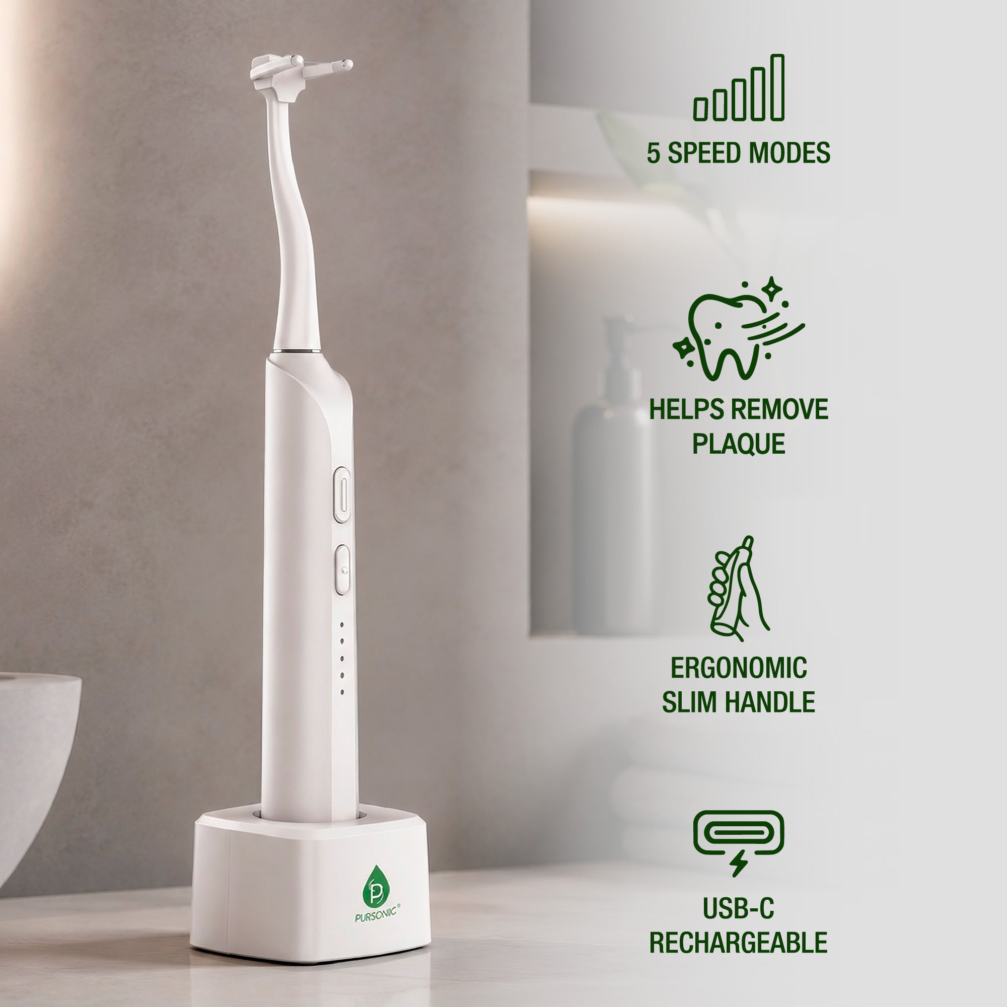 Pursonic USB Rechargeable Sonic Dental Flosser