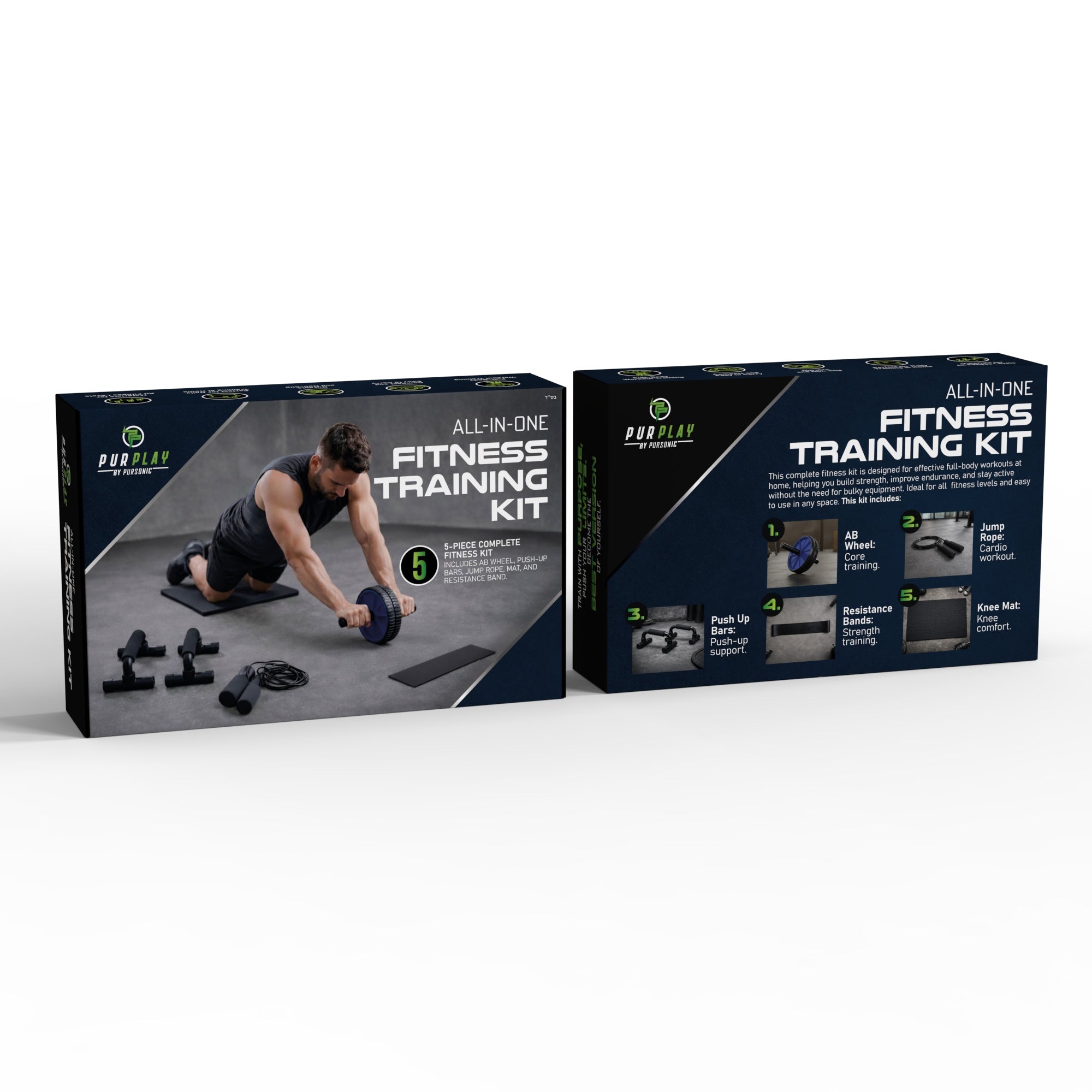5-Piece Home Workout Set, Cardio & Core Training