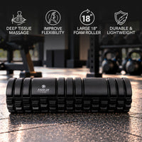 18" Foam Roller – Deep Tissue Massage, Stretching & Muscle Recovery