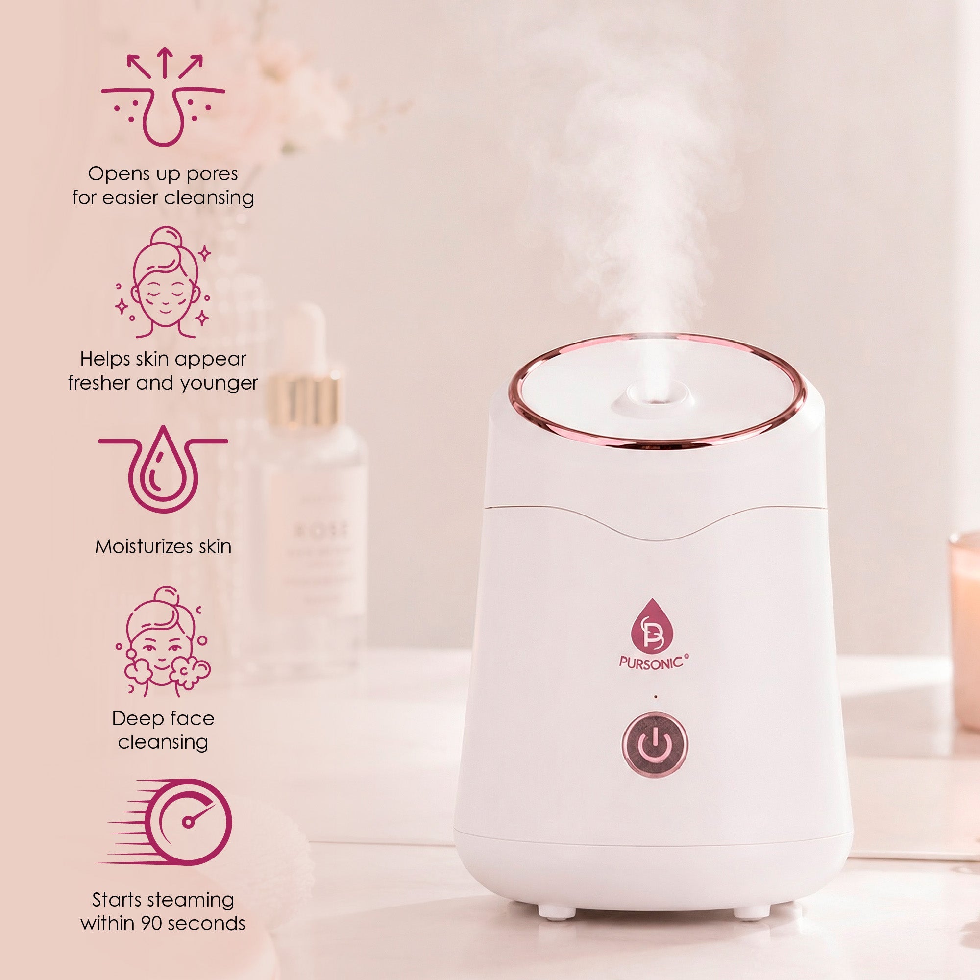 Facial Steamer for Deep Cleansing, Hydration & Pore Care