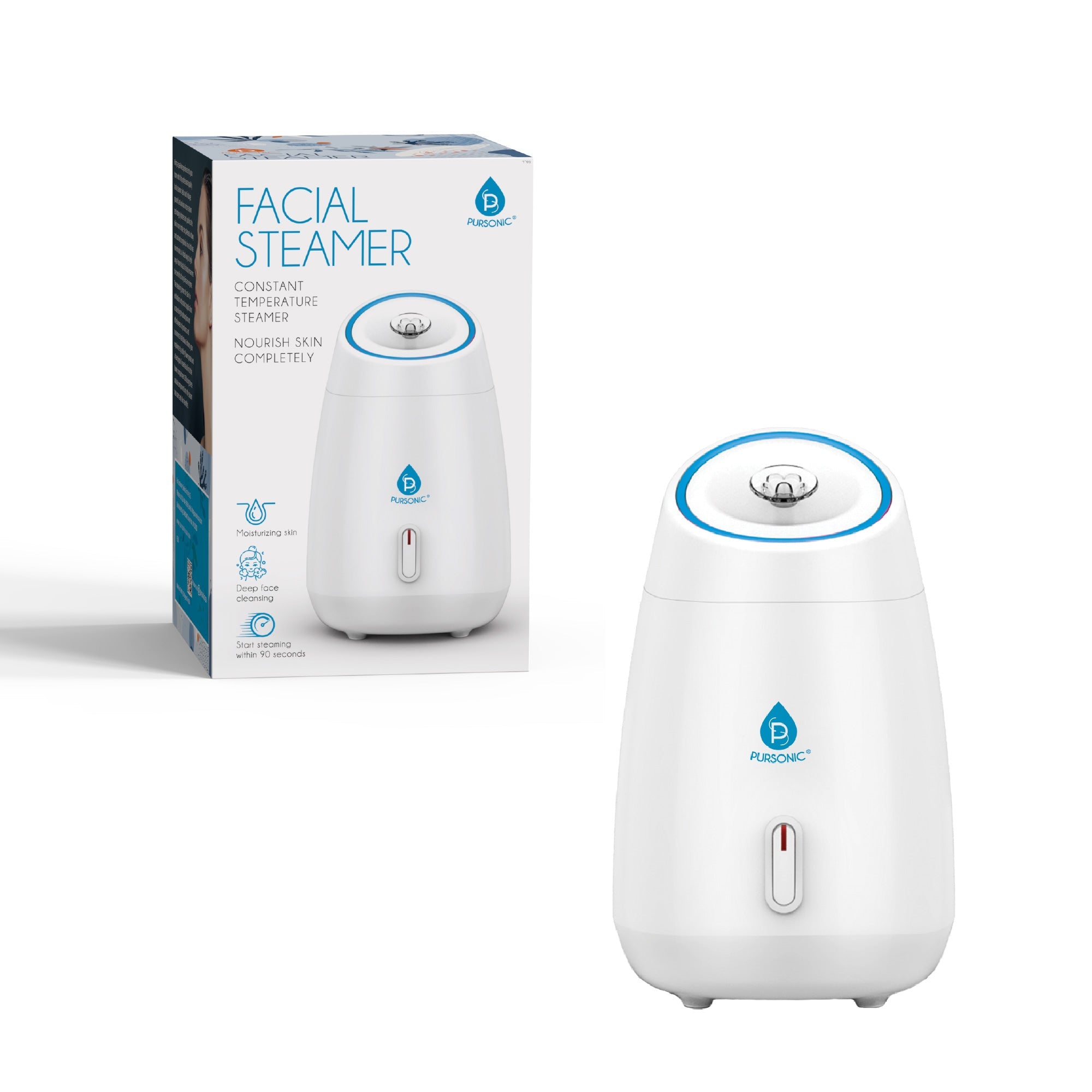 Pursonic Facial Steamer Hot Mist Moisturizing Spa