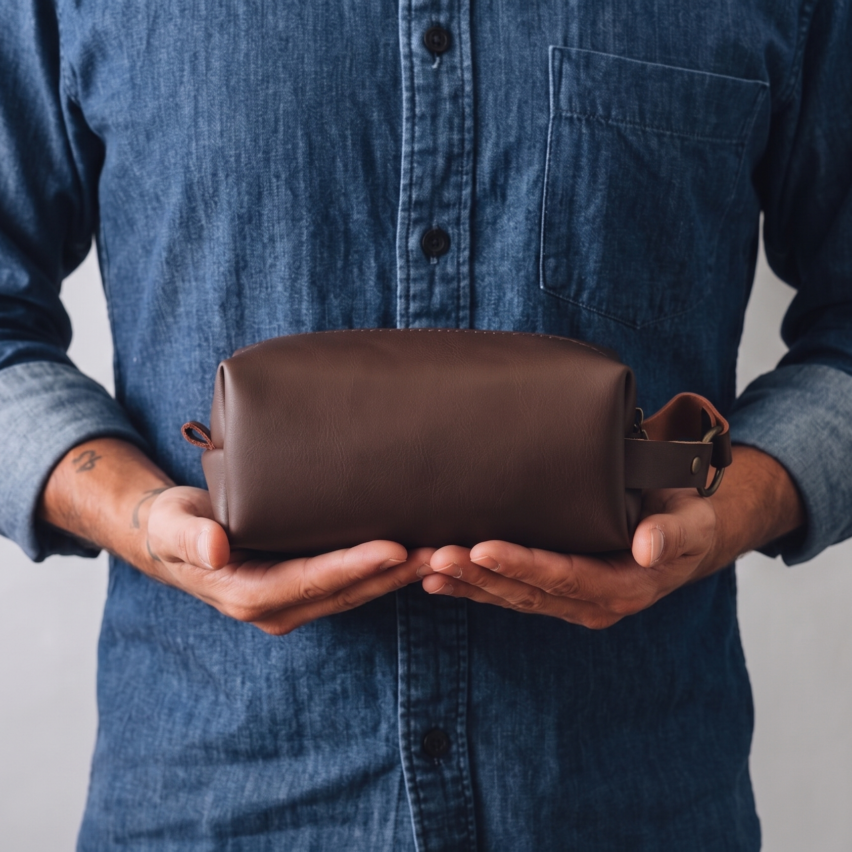 Vegan Leather Toiletry Bag