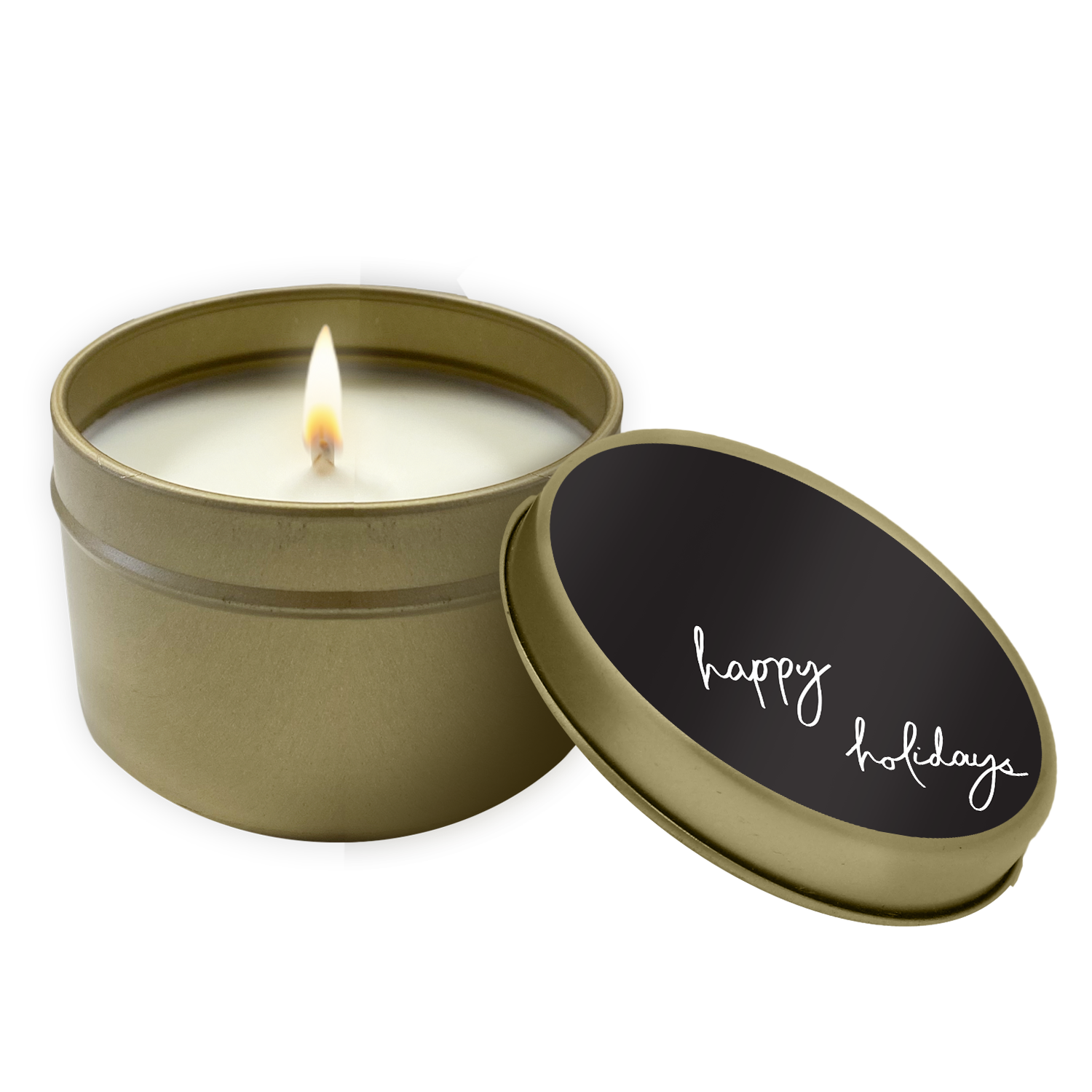 Happy Holidays Amber Eucalyptus Luxe Candle