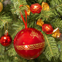 Festive Ornament Tins Filled with Gourmet Chocolate Bon Bons- Set of 3