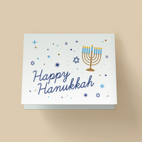 Happy Hanukkah White Card