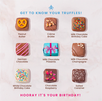 Birthday Chocolate Gift Basket – Gourmet Chocolate Birthday Gift Box with Assorted Truffles, Caramels & Pretzels