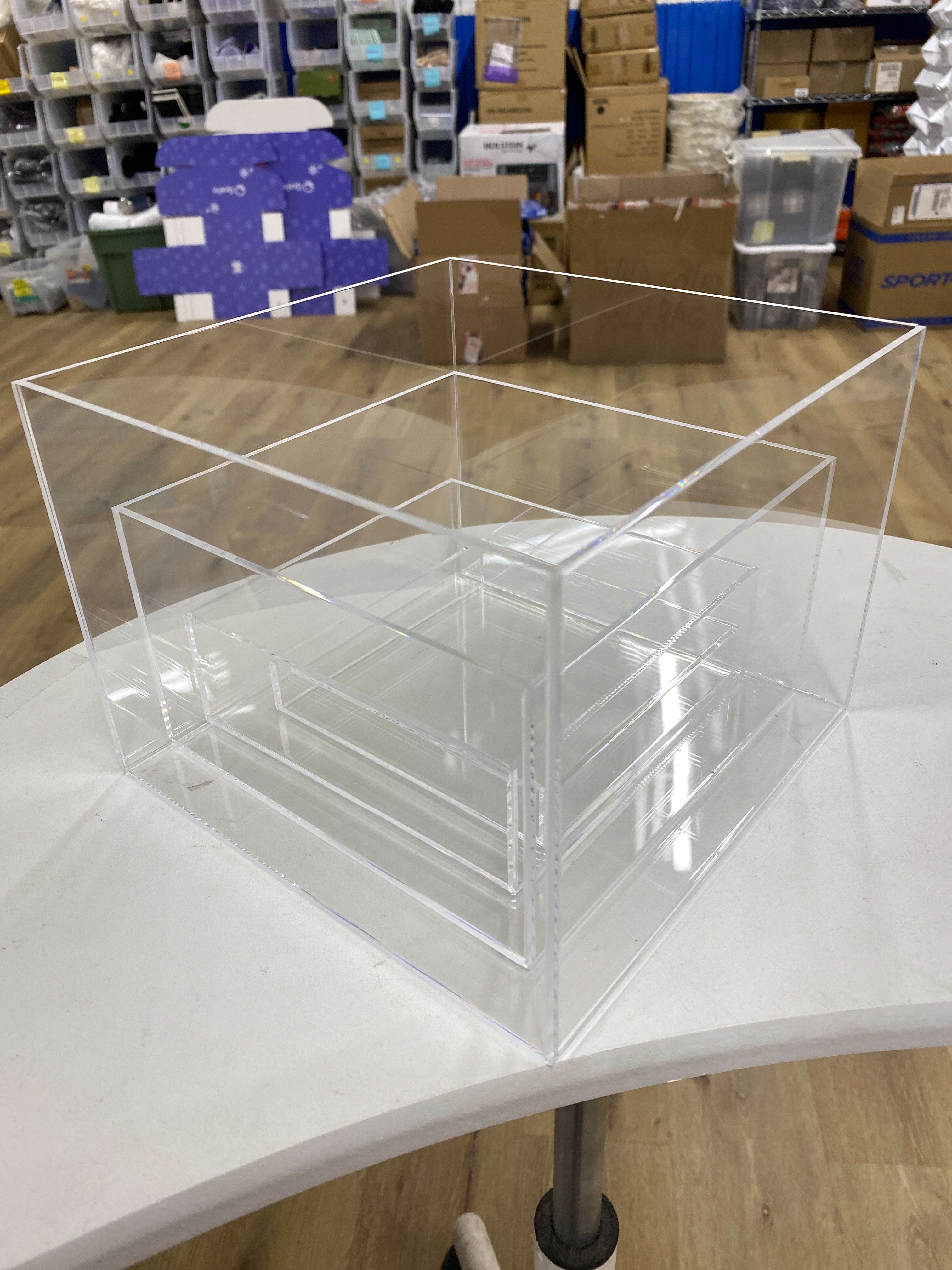 Juniper Square - Transparent Acrylic Container Cube (Set of 4)