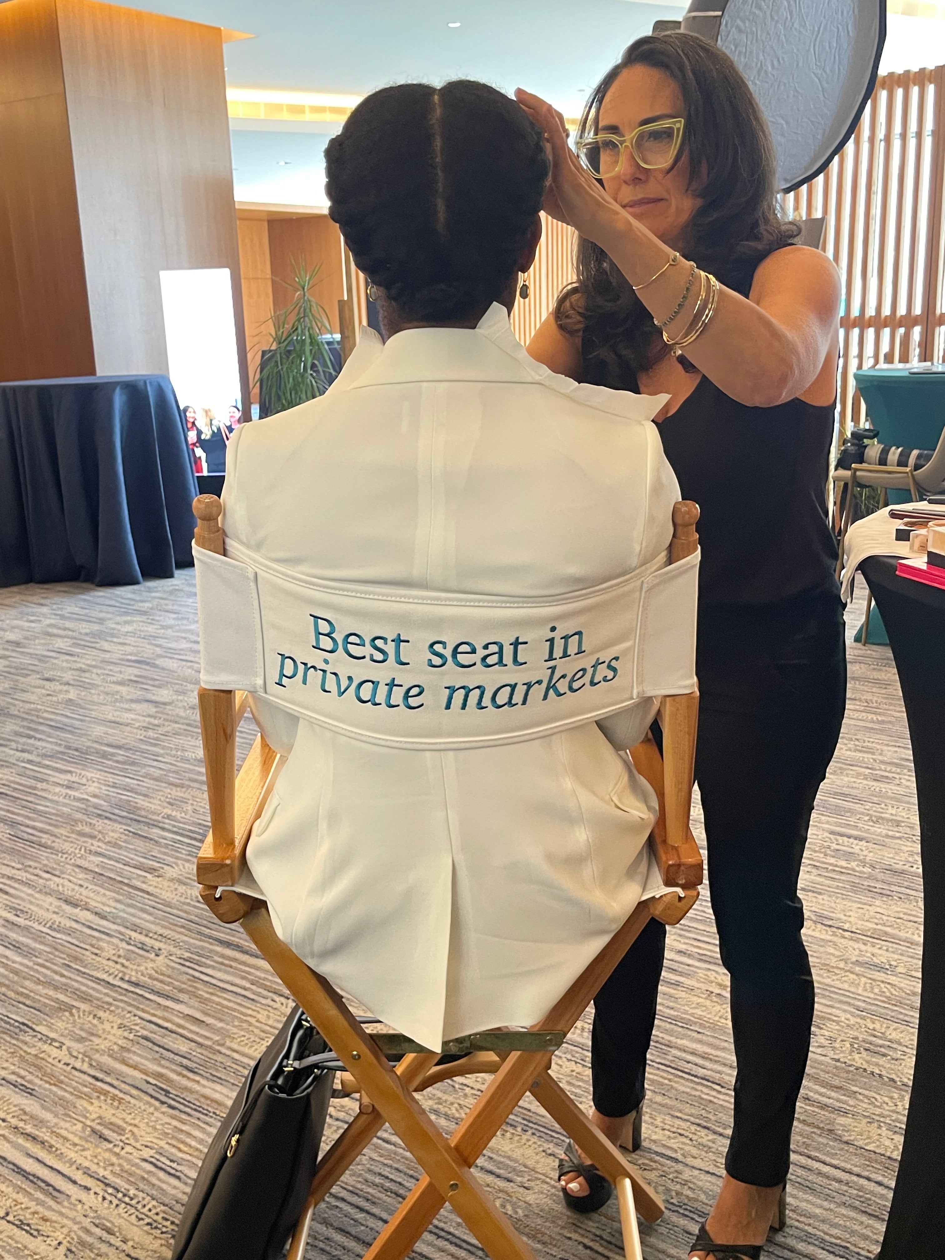 Juniper Square - White Makeup Chair - The Best Seat in Private Markets