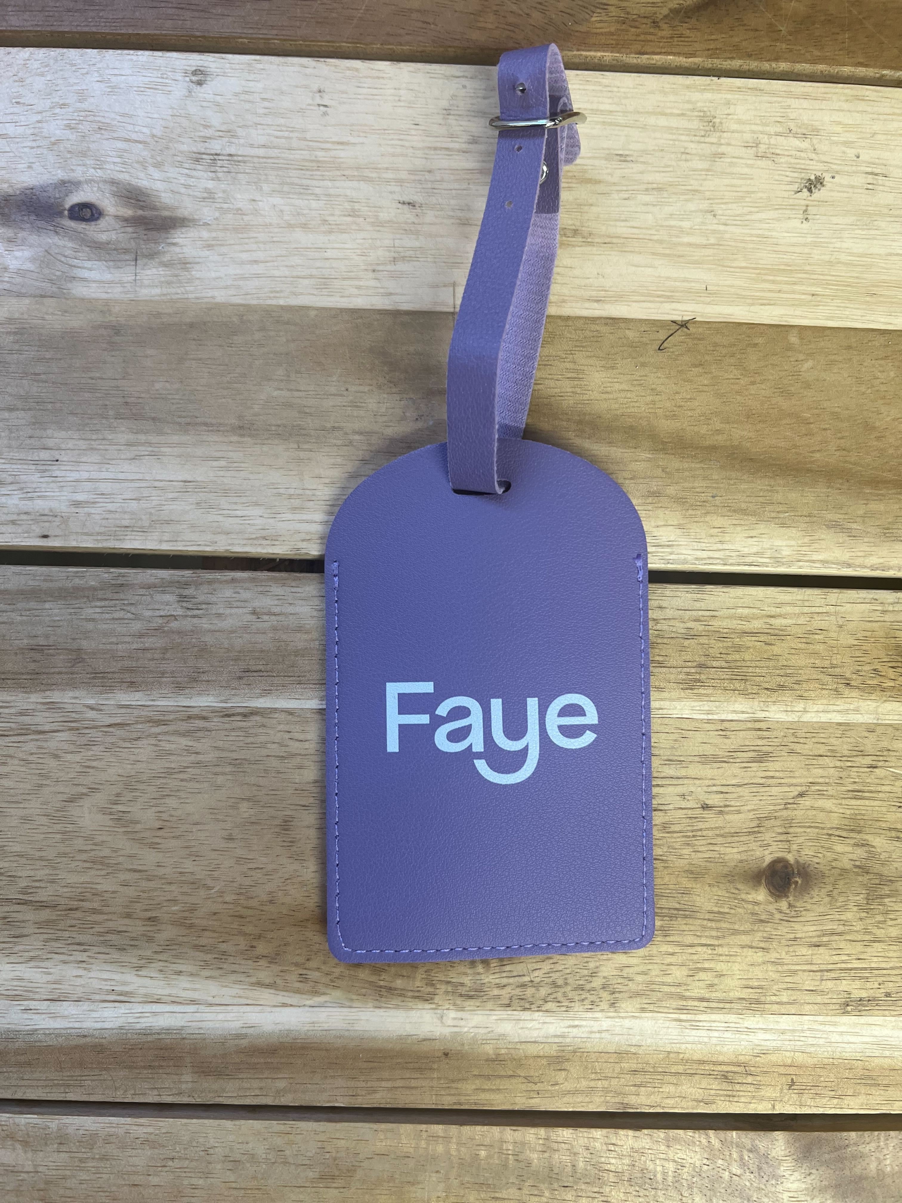 Purple With Faye Luggage Tag