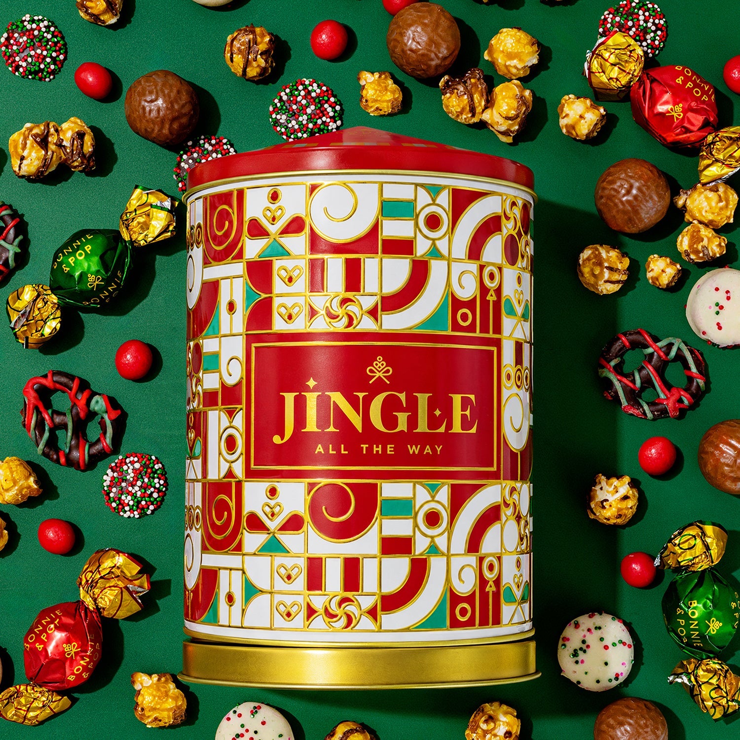 Christmas Gift Basket – Musical Cookie Tin Filled with Chocolate-Covered Oreos