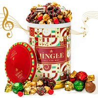 Christmas Gift Basket – Musical Cookie Tin Filled with Chocolate-Covered Oreos