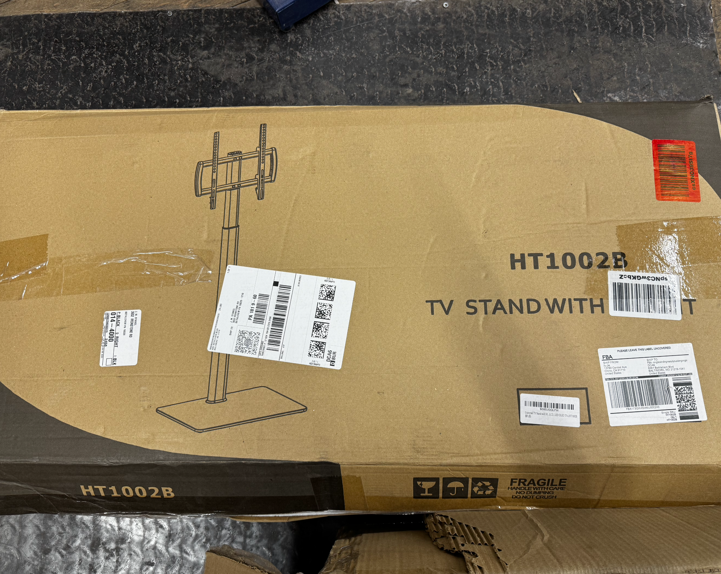 Kami Black TV Stand with Mount