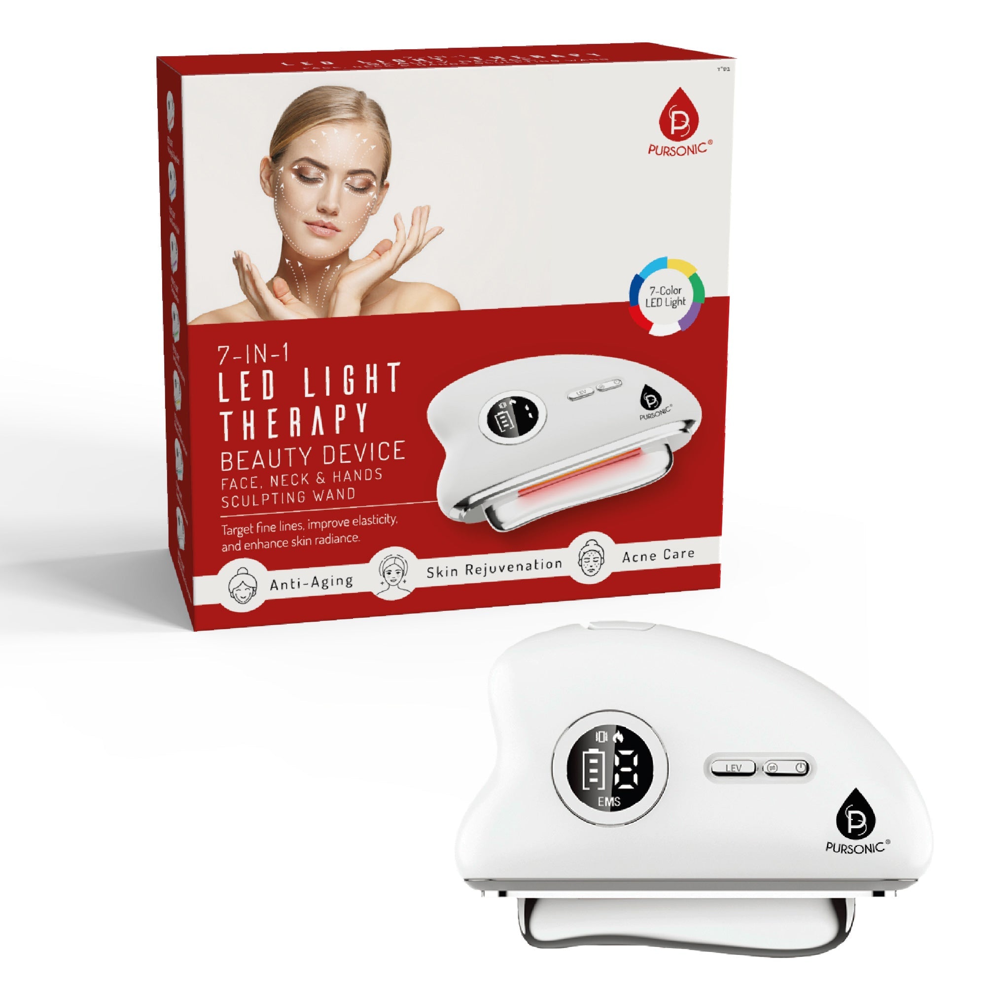 7-in-1 LED Light Therapy Beauty Wand