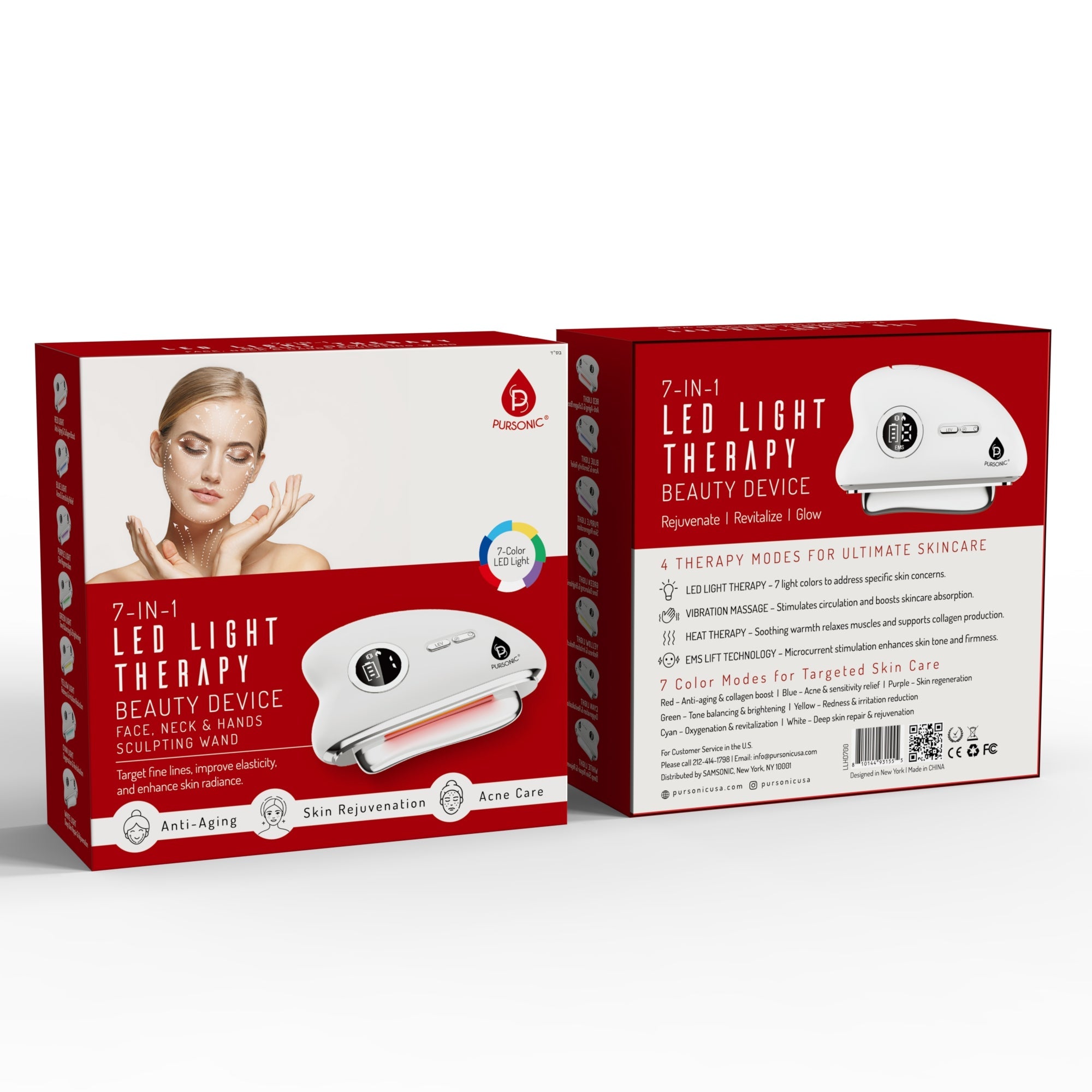 7-in-1 LED Light Therapy Beauty Wand