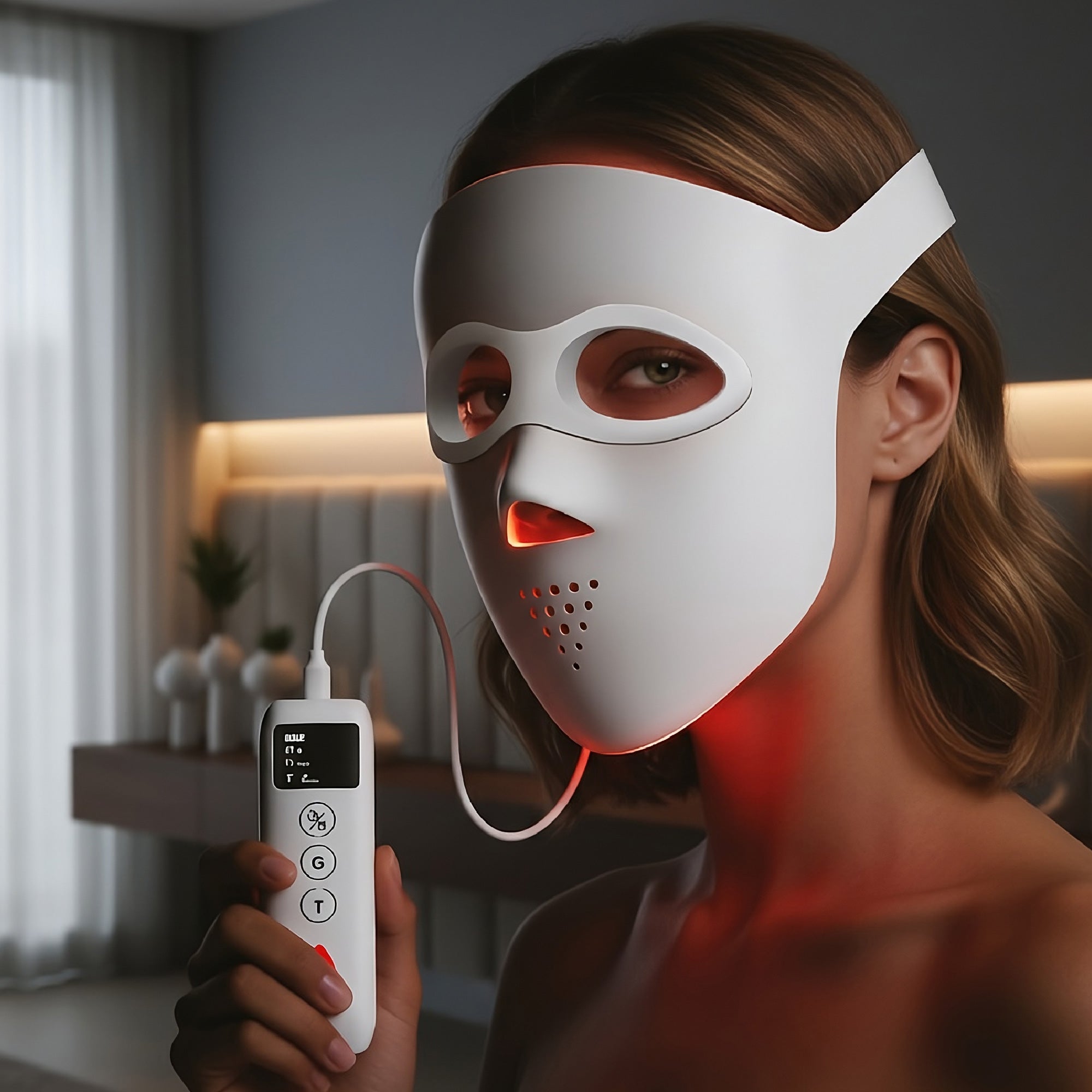 Pursonic 3D Soft-Silicone LED Light Therapy Mask with Smart Controller
