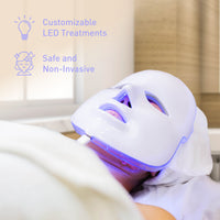 LED Glow Set – 7-in-1 LED Light Therapy Face Mask + 7-in-1 LED Face & Neck Sculpting Wand