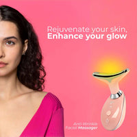 LED Glow Set – 7-in-1 LED Light Therapy Face Mask + 7-in-1 LED Face & Neck Sculpting Wand