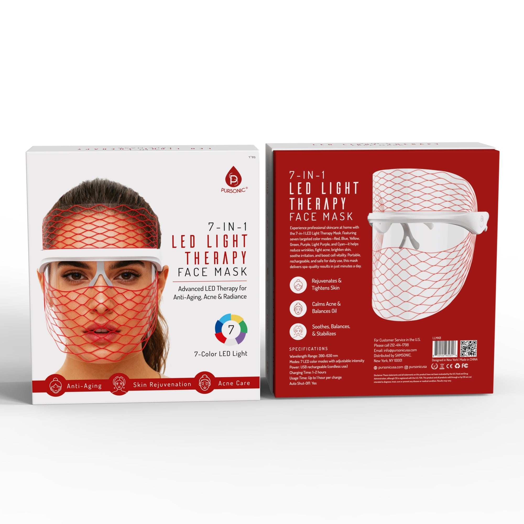 7-in-1 LED Light Therapy Face Mask – Rejuvenate, Restore & Reveal Your Glow