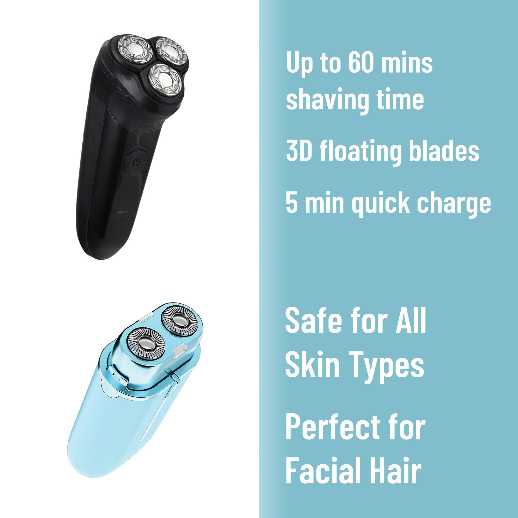 His & Her Shavers – Men’s Rechargeable Electric Shaver & Women’s Painless Facial Shaver
