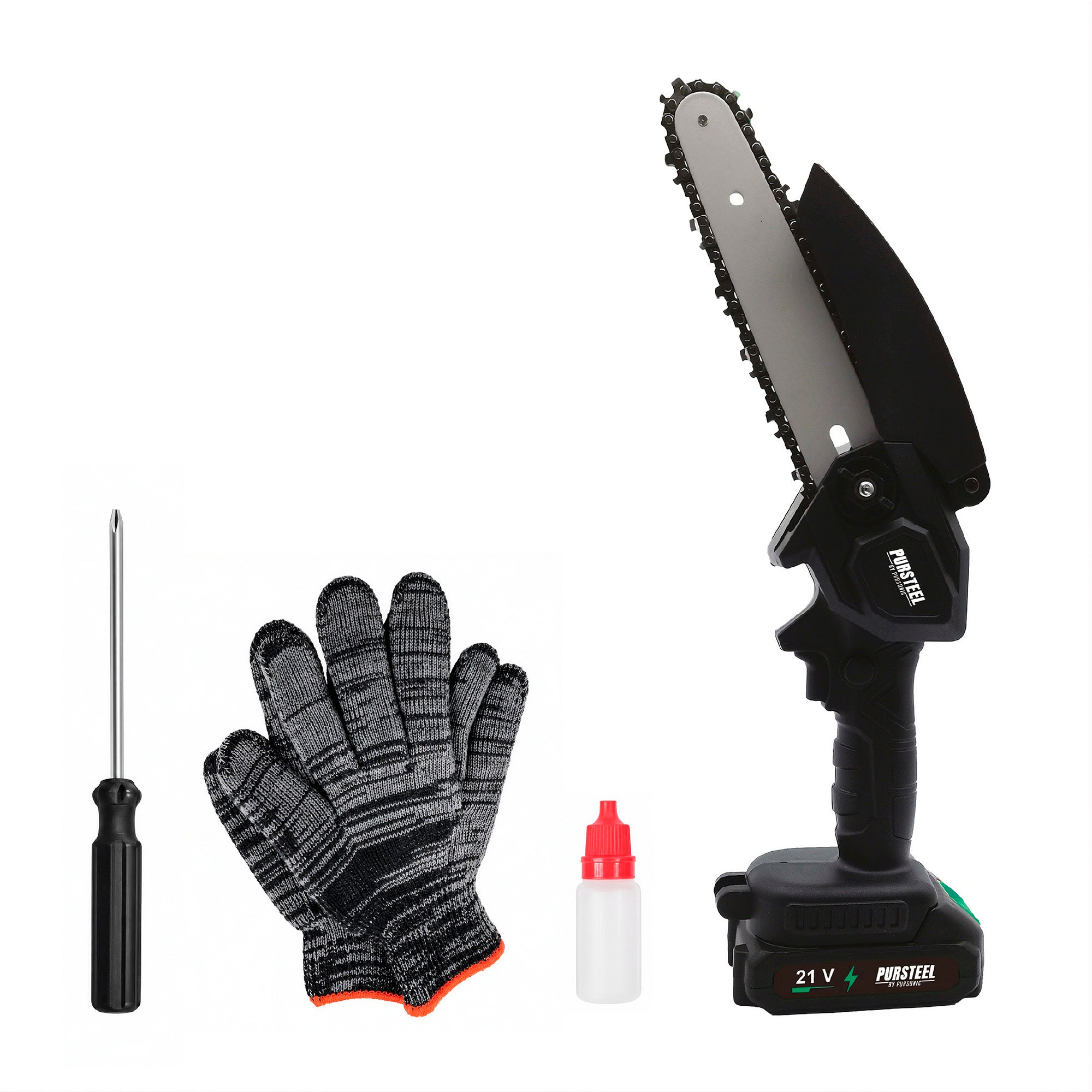 6-Inch Cordless Mini Chainsaw – 21V Battery Powered Handheld Pruning Saw