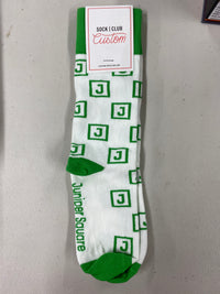 Juniper Square AE - Jade and White JSQ Cotton Crew Socks