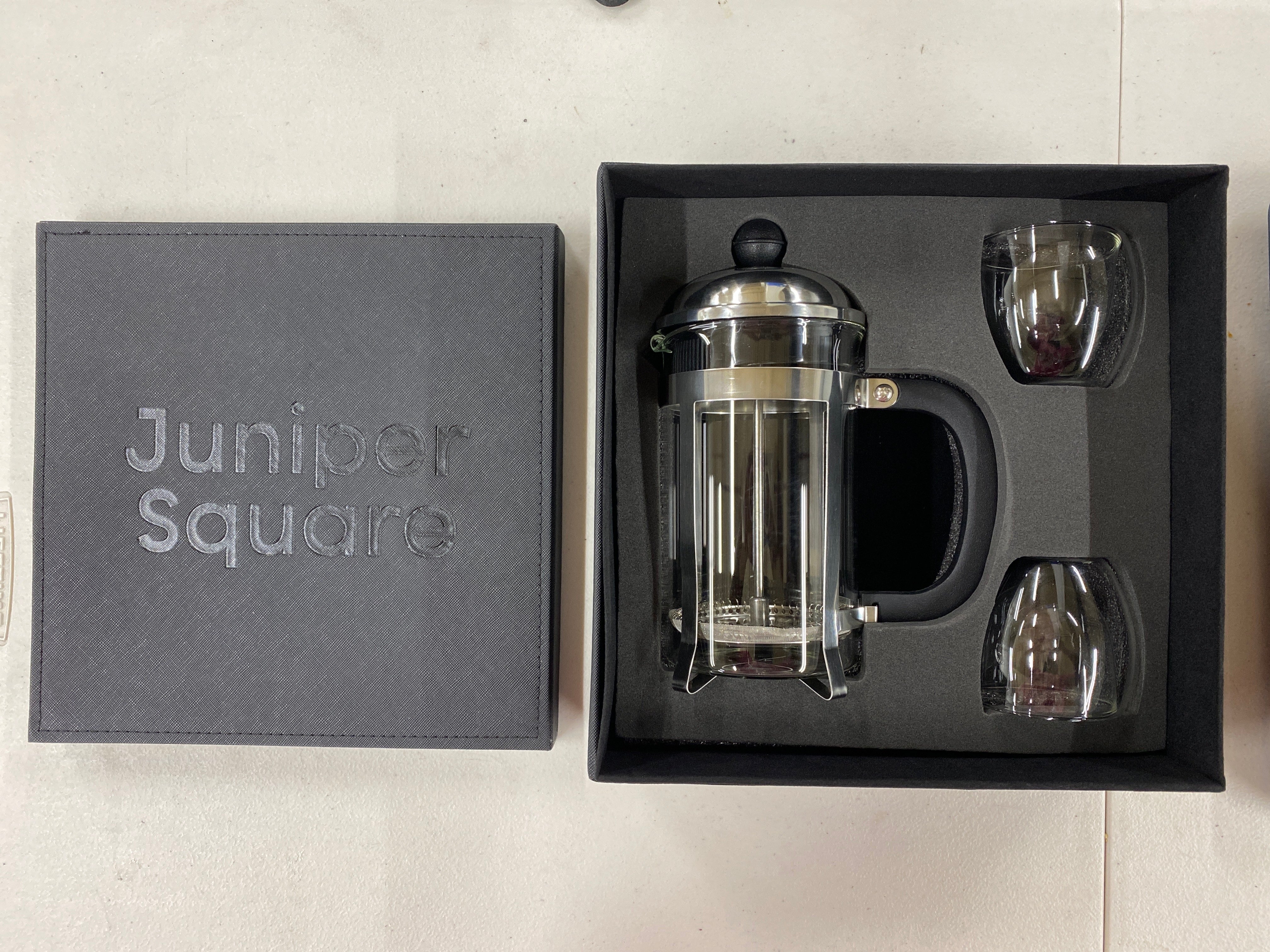 Juniper Square AE - Modena Coffee Press and Glass Set