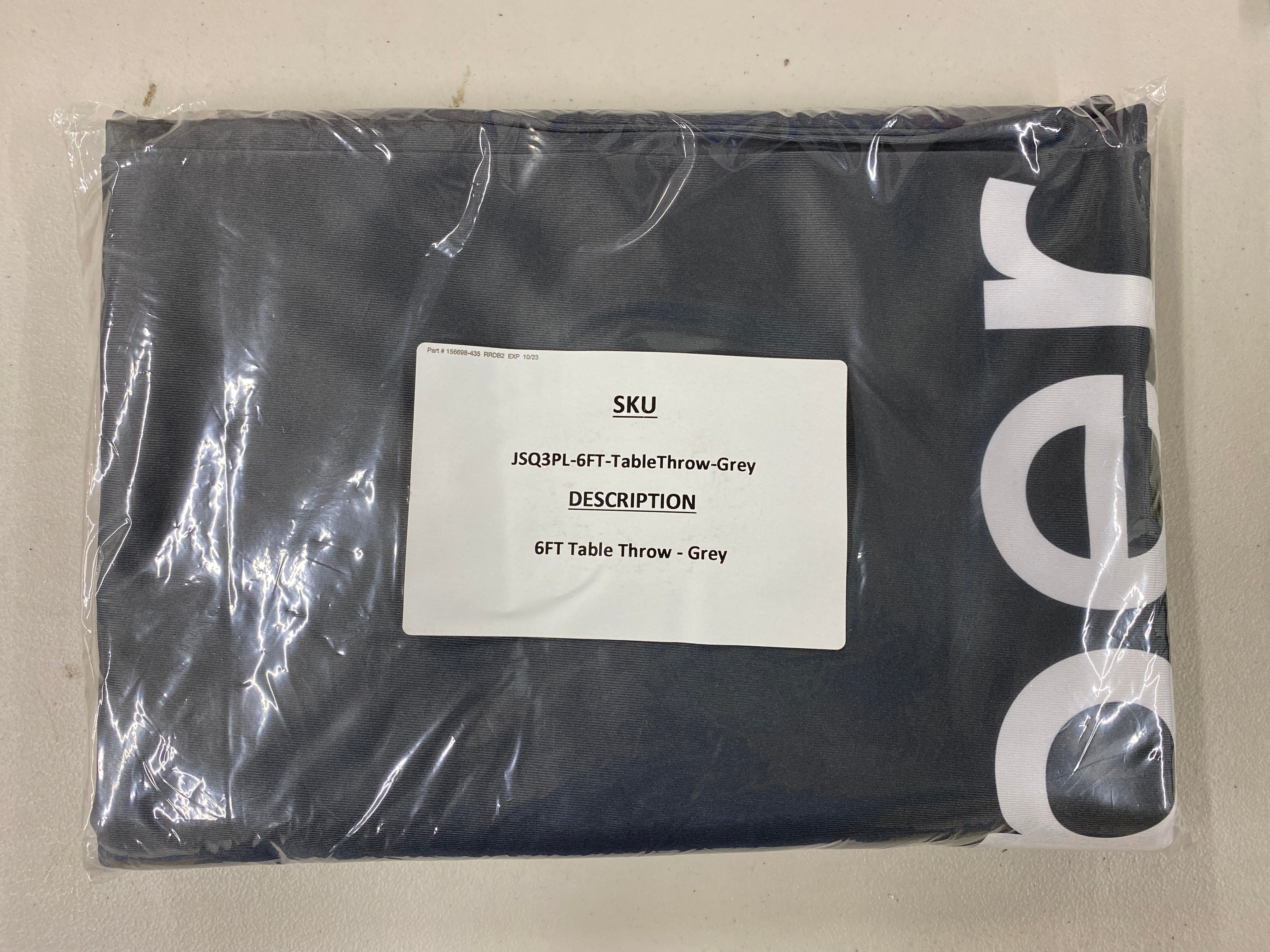 6ft Table Throw - Gray