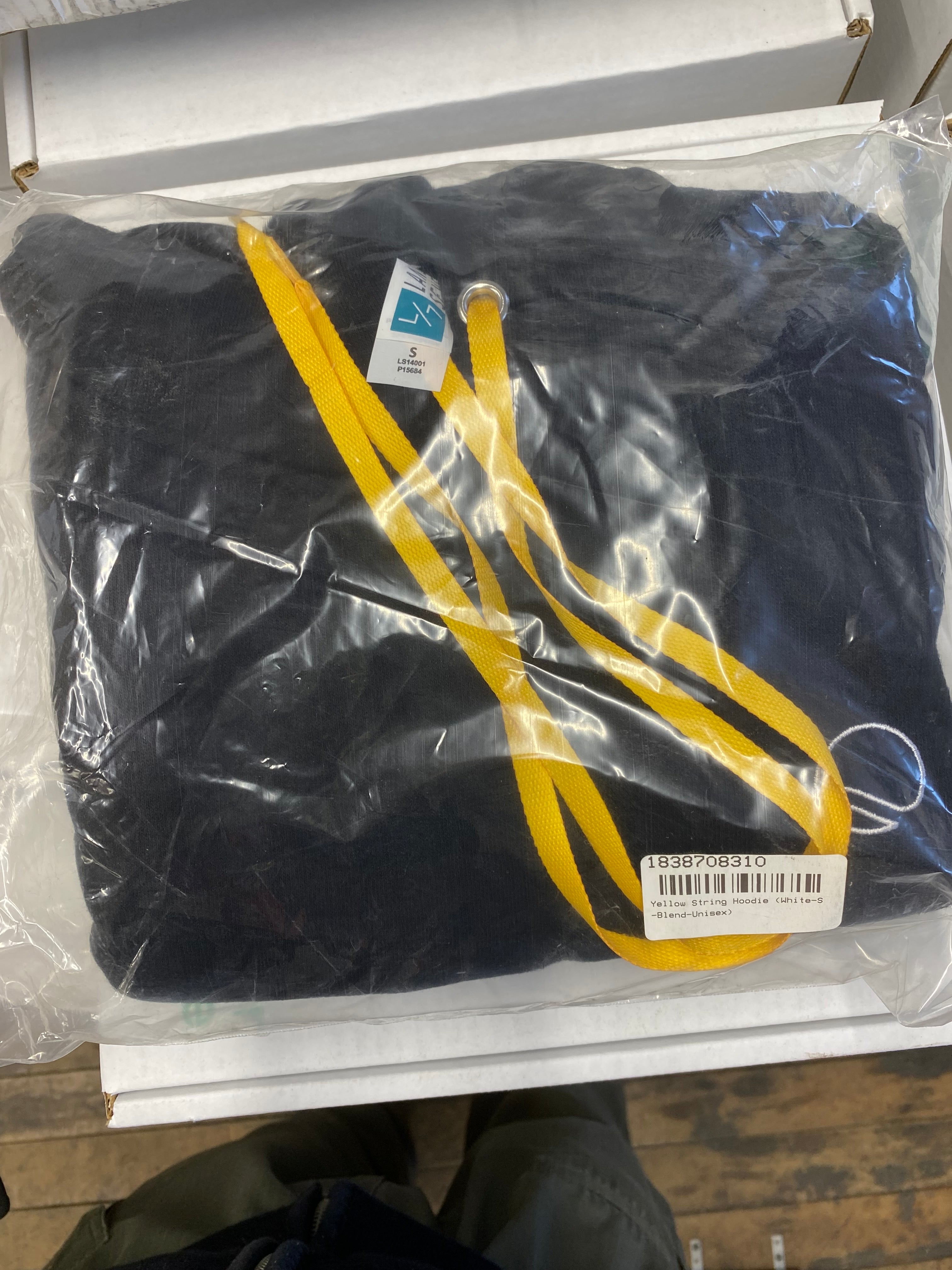 Unisex Yellow String Hoodie