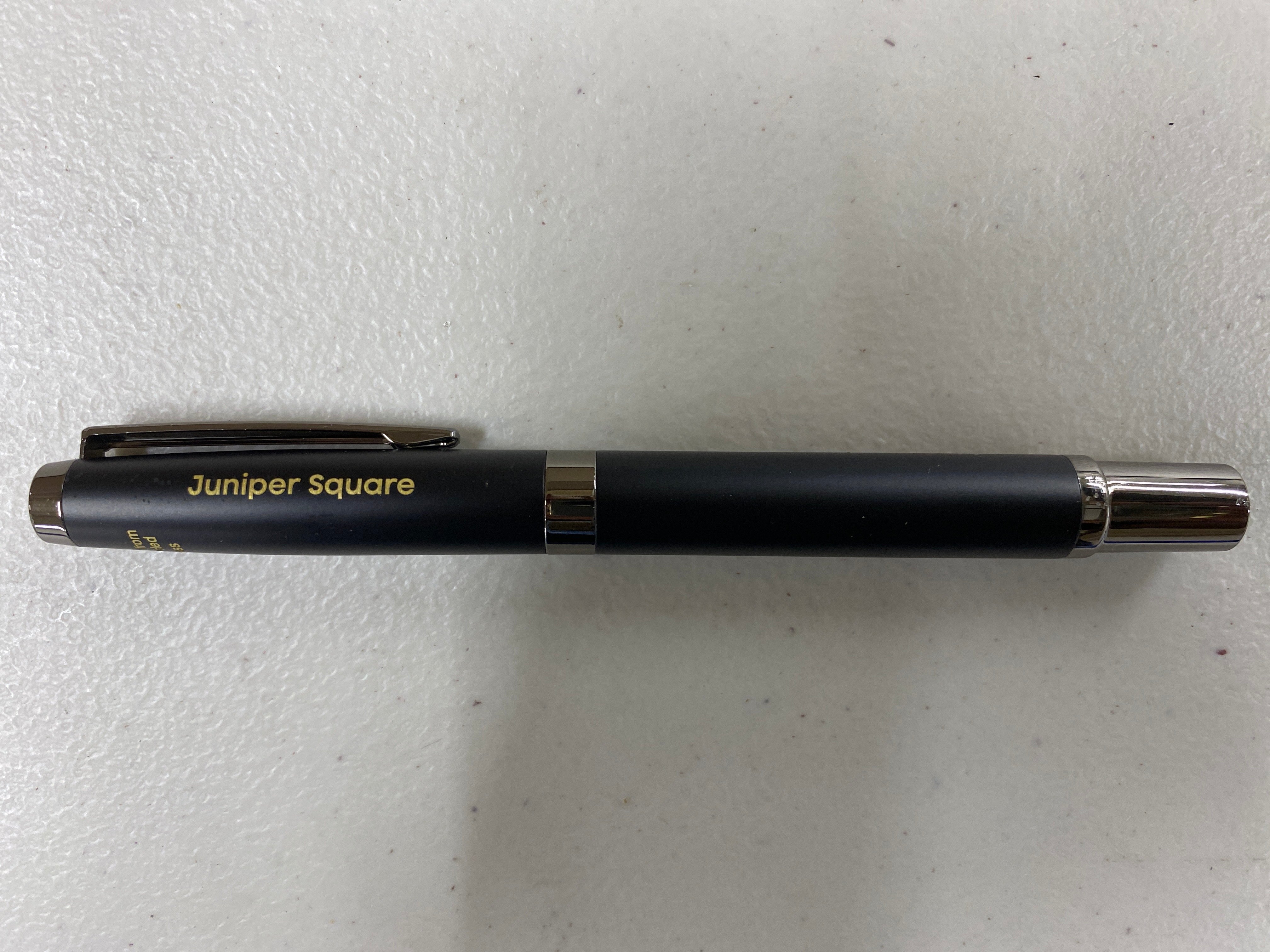 Black Ballpoint Pen with Gold Logo