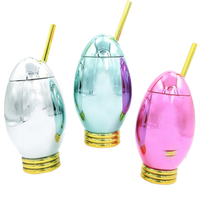 Pack of (3) Metallic Holiday Light Cups