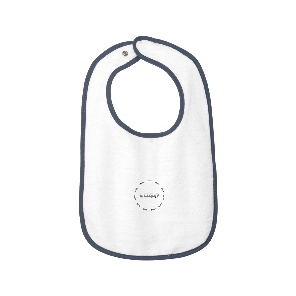 Rabbit Skins Infant Contrast Trim Terry Bib
