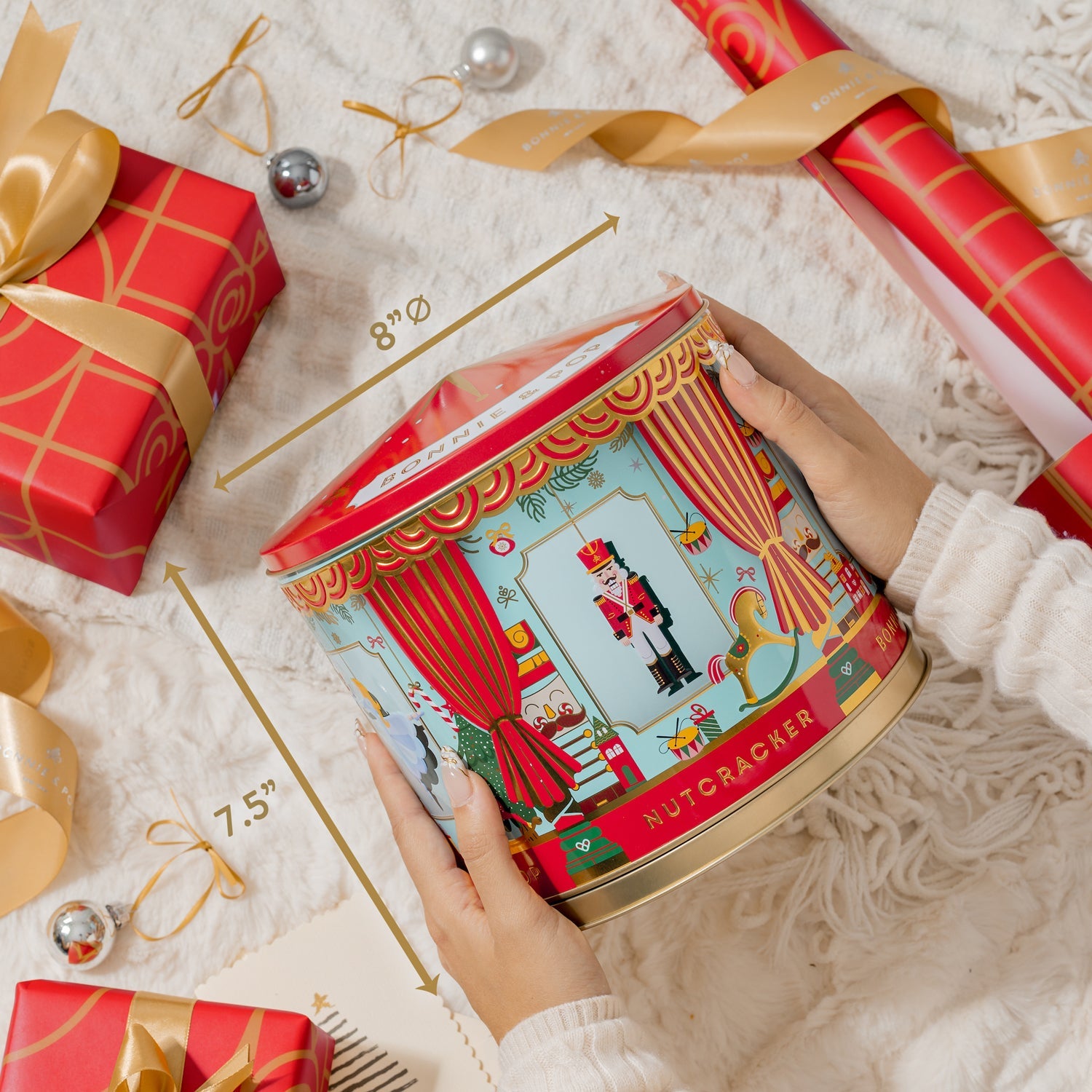 Christmas Nutcracker Musical Holiday Popcorn Carousel