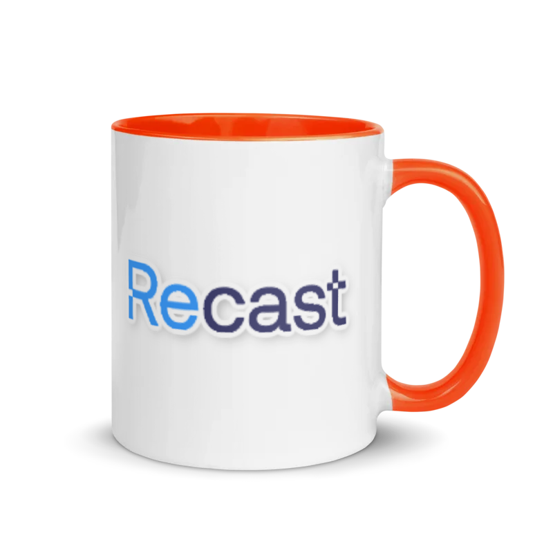 White Ceramic Mug with Color Inside