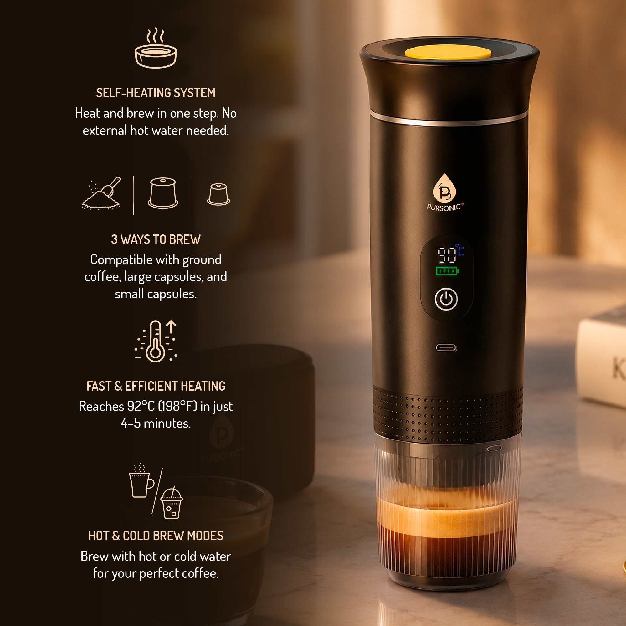 3-in-1 Portable Espresso & Coffee Machine