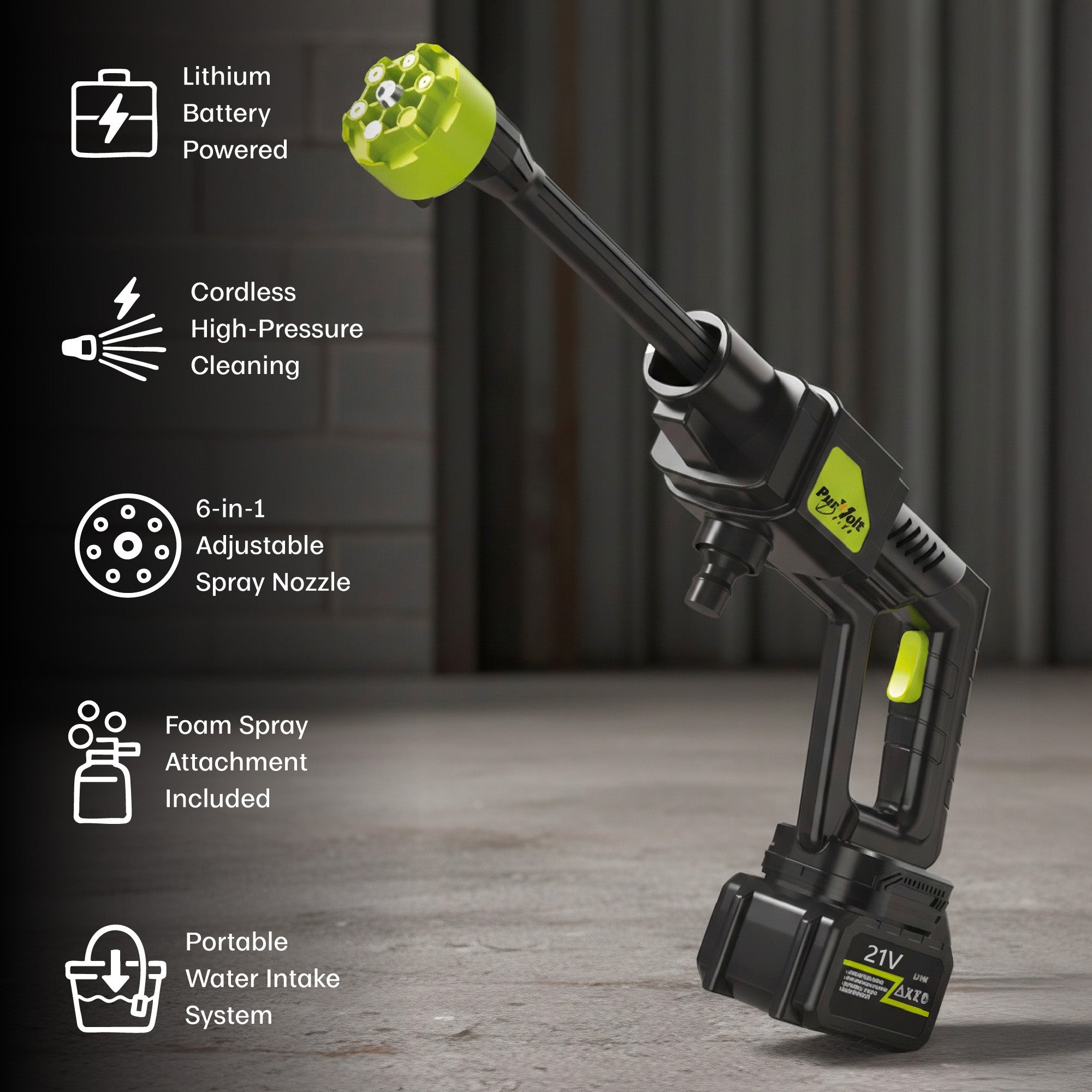 Powerful Rechargeable Cordless Pressure Washer 1100 PSI