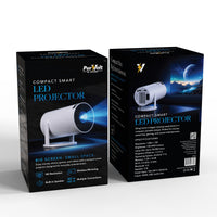 Compact Smart LED Projector – HD 720P Portable Projector with Wireless Screen Mirroring, Wi-Fi, Bluetooth & Built-In Speaker