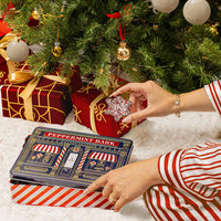 Peppermint Bark Gift Tin with Holiday-Shaped Chocolates