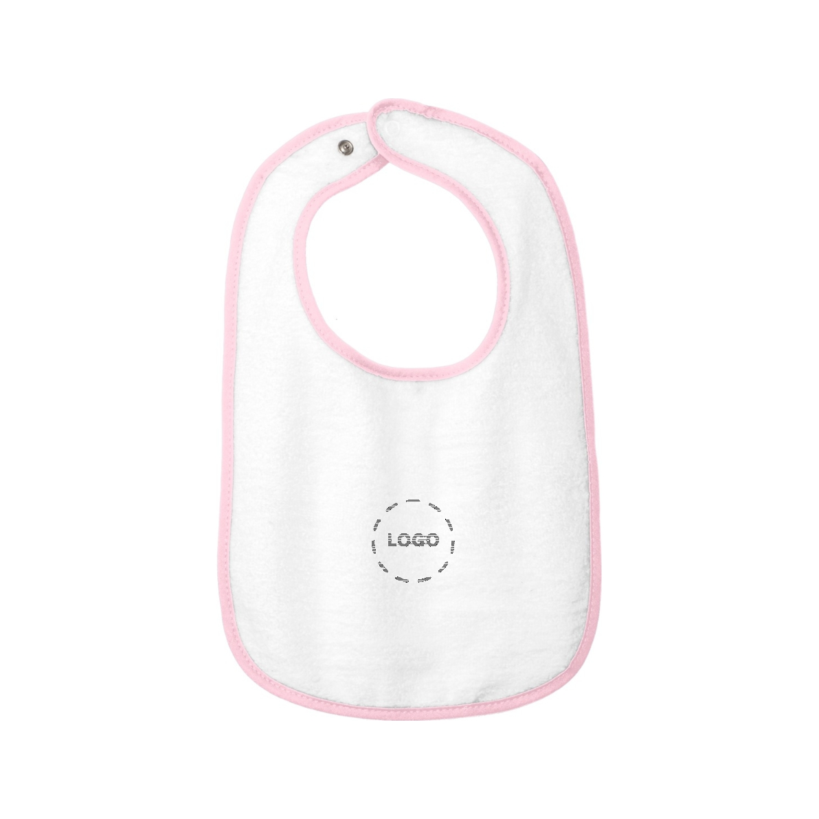 Rabbit Skins Infant Contrast Trim Terry Bib