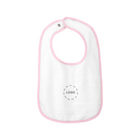 Rabbit Skins Infant Contrast Trim Terry Bib