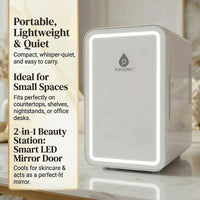 Pursonic Mini Beauty Fridge with LED Mirror Door