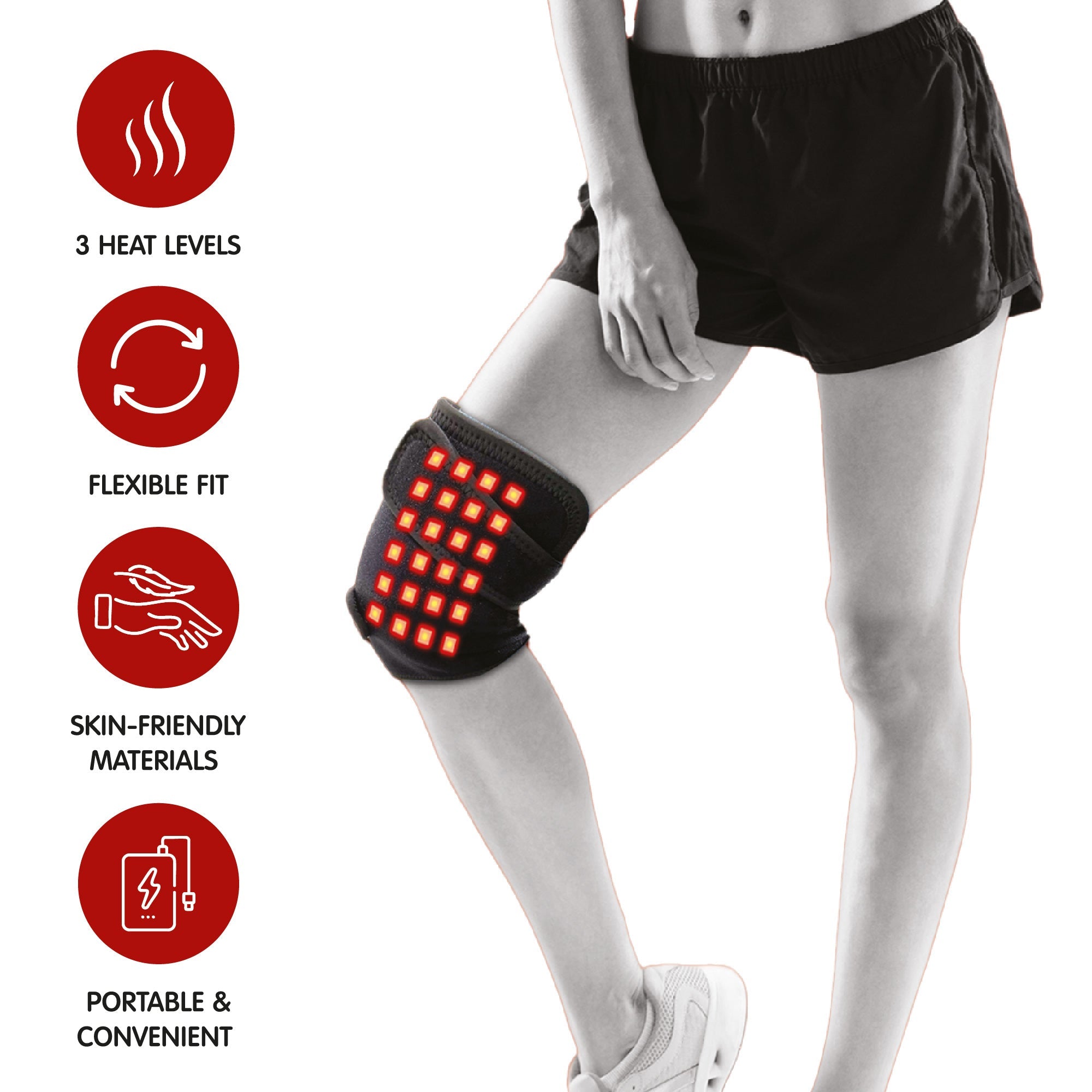 Pursonic Red Light Therapy Knee Pad – Targeted Relief for Knee Pain, Stiffness & Recovery